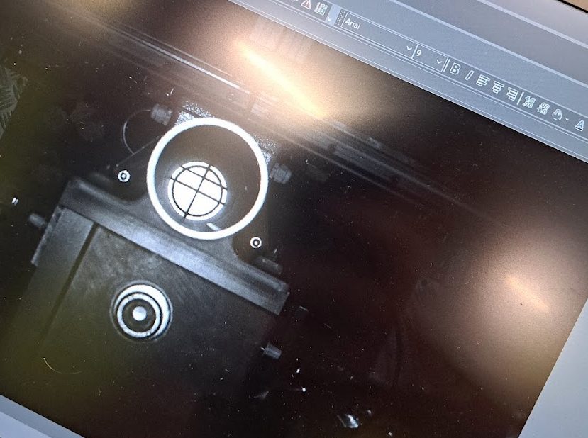 Camerabeeld van een lager in een opname